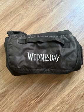 NWOT Wednesday Netflix Branded Fleece Picnic Indoor Outdoor Blanket